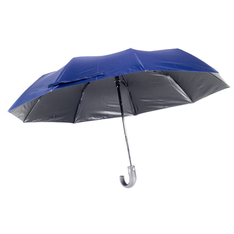 Зонт полуавтомат ручка-крюк синего цвета